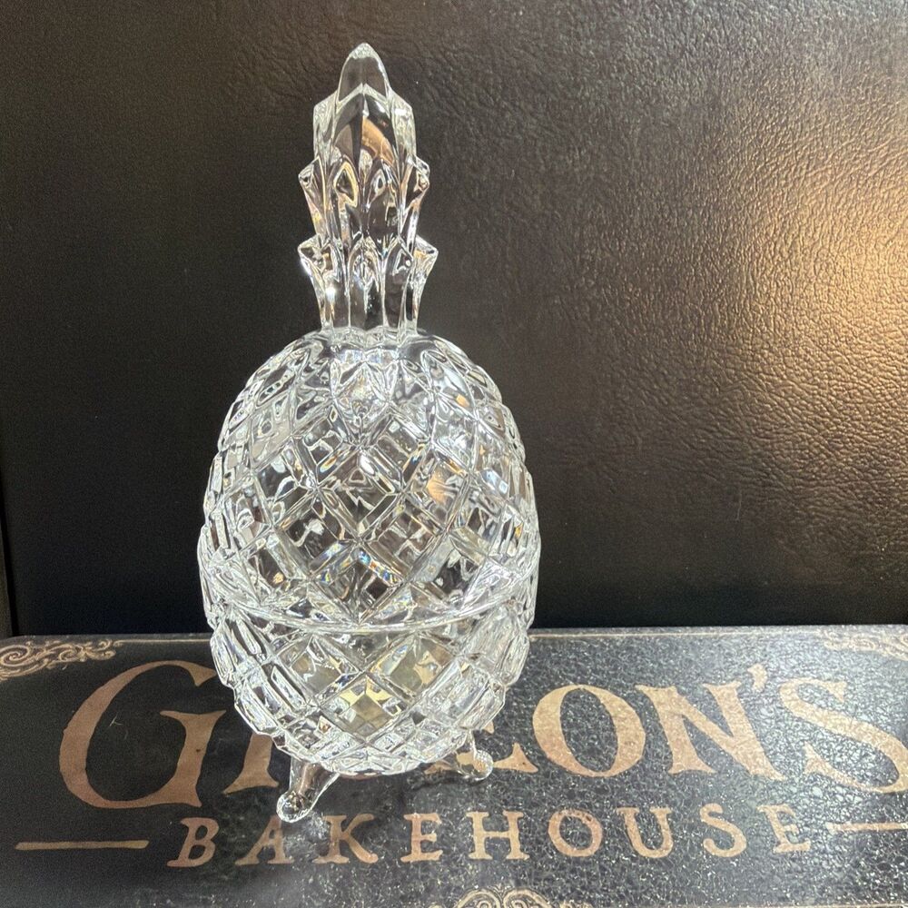 Vintage Crystal Slovakia 24% Lead Crystal Pineapple Candy Dish